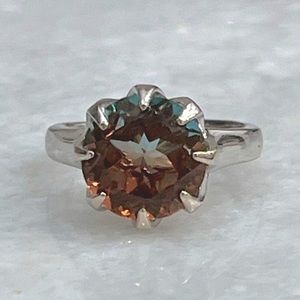Aqua Terra Costa Quartz Sterling Silver Ring Sz 8